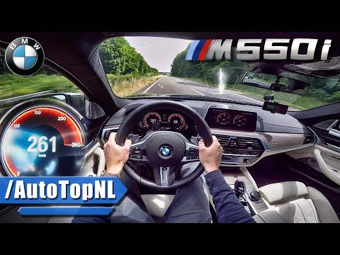 BMW 5 Series M550i AUTOBAHN POV ACCELERATION & TOP SPEED by AutoTopNL