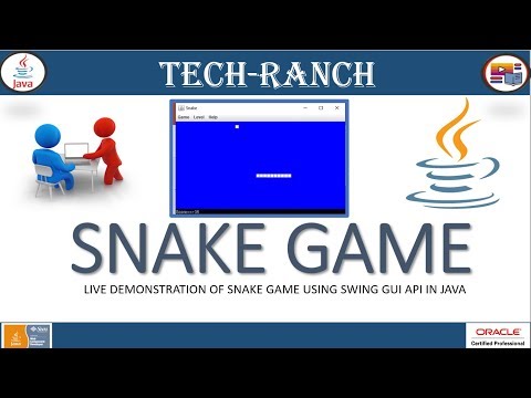 Live Demonstration of Snake Game implemented in Java Swing GUI API | Java Game Project |@TechRanch​
