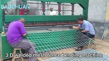 3 D welded mesh fence bending making machine +86 182 3048 9099