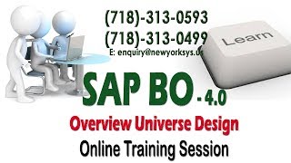 SAP BO Reporting Tool | Live Session | Creating Universe