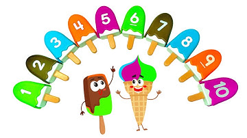 Learn numbers 1 to 10 with Toy Ice Cream Popsticles | Learning Video for Toddlers