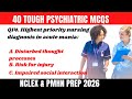 Top 40 Hard Psychiatric Nursing Questions &amp; Answers | NCLEX Mental Health 2026 