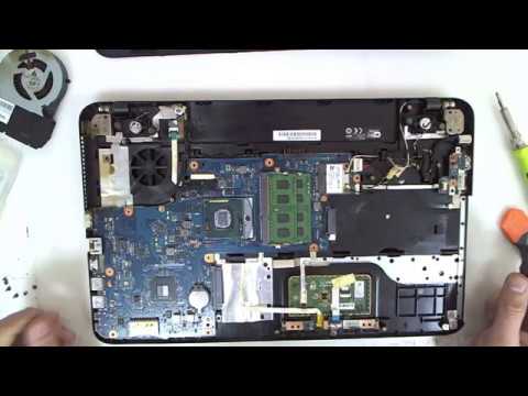 Toshiba Satellite C850 Disassembly / Fan Clean