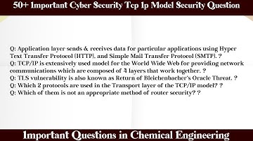 MCQ Questions Cyber Security Tcp Ip Model Security with Answers