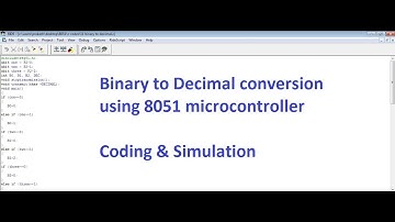 Binary to Decimal conversion using programming of 8051 microcontroller
