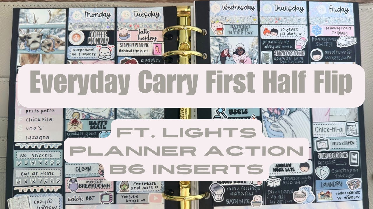 Flip Through First Half of 2024 in My B6 Rings Planner | Lights Planner ...