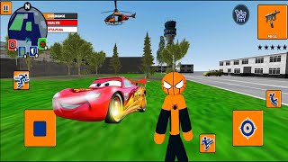 Amazing Spider Flying Stickman Rope Hero - Android GamePlay screenshot 5