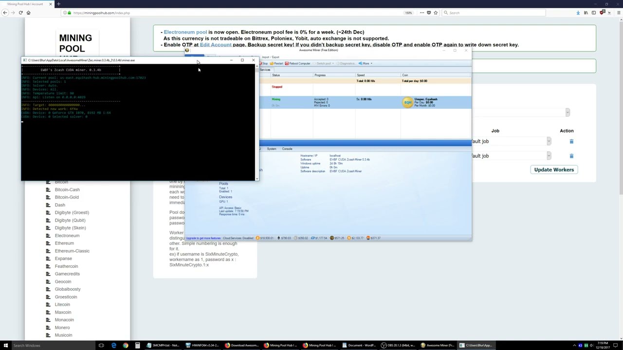 Awesome Miner and Mining Pool Hub Tutorial - Nicehash alternative 