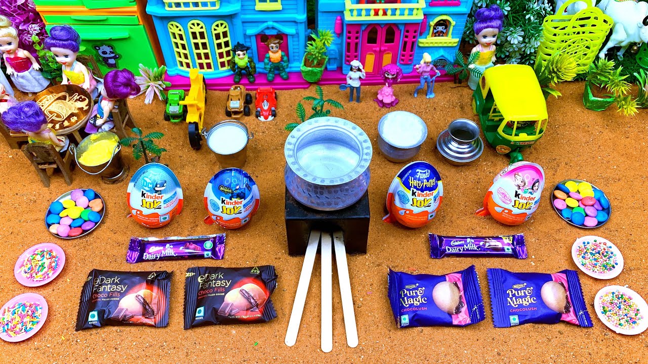 Miniature Kinder Joy Chocolate Dosa Recipe | Dark Fantasy & Kinder Joy Chocolate | Crispy Mini Dosa