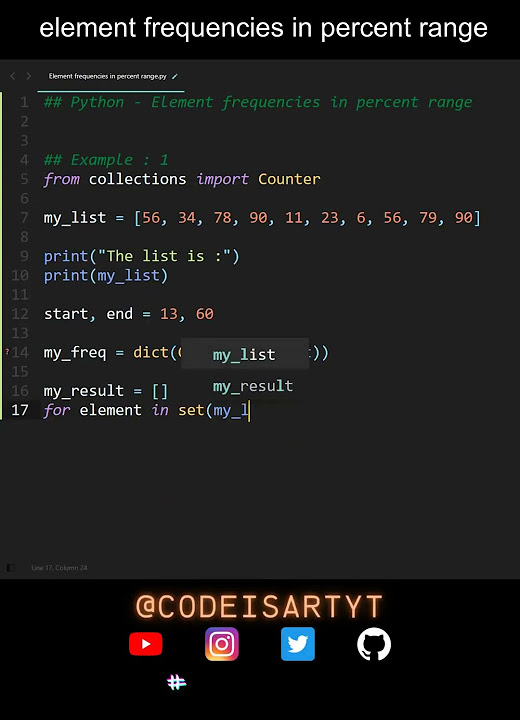 Find List Element Frequencies in percent range in Python | Python ...