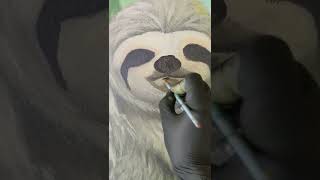 Sloth FACE Acrylic Painting/ Mural Wall ART/ #shorts