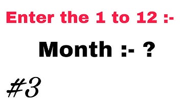 C program between 1 to 12 type and see month
