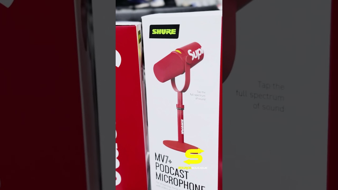 Supreme Shure MV7+ Microphone Red ❤️ Clean sound, bold style