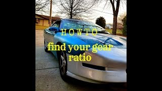 How to find your rear end gear ratio