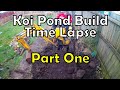 Koi Pond Build Time Lapse UK 2019 - Part One