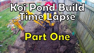 Koi Pond Build Time Lapse UK 2019 - Part One
