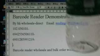 TM168 USB Barcode Scanner Reader Demonstration and Testing 2
