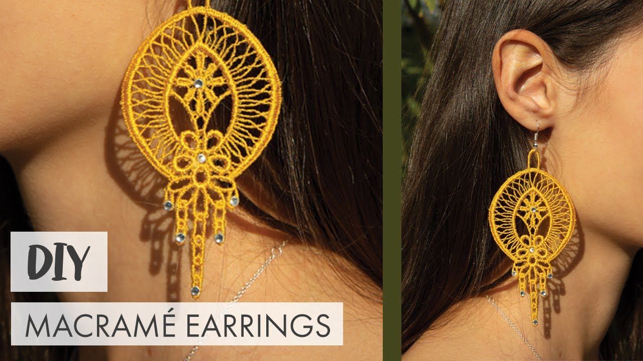 DIY | Most POPULAR Macrame Earrings on INSTAGRAM | Macrame Jewelry - YouTube