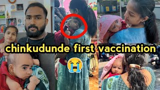 chinkudunde first vaccination 😭/diyafavas_official 😍/couple vlog💏