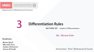 calculus 1 - section 3.5 Implicit Differentiation - part 1