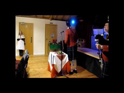 Burns Night in Burtle 2011 - Addressing the Haggis...