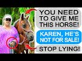 r/Entitledparents KAREN MOTHER TAKES MY HORSE!