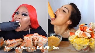 veronica wang vs eat with que (who eats messier?)
