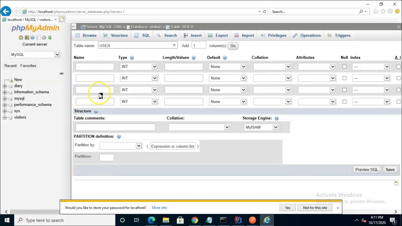 สร้าง database mysql  New 2022  Create a database and table in MySQL with phpMyAdmin