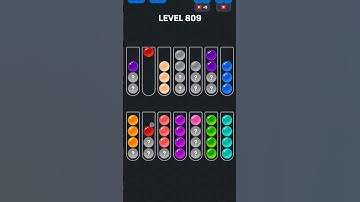 Ball Sort Puzzle nível 809 #games #puzzle #level #gaming #colors #pop #gameplay #automobile #gamer