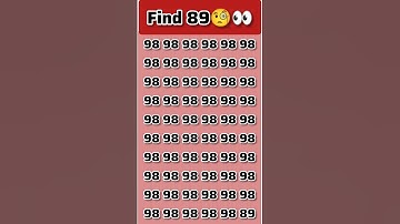 Find 89🧐👀 #quiz #mindbendingquiz #puzzle #brainteaser #facts #iqtest #viral #shorts #youtubeshorts