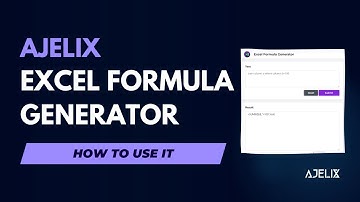How To Generate Excel Formulas Automatically - Ajelix