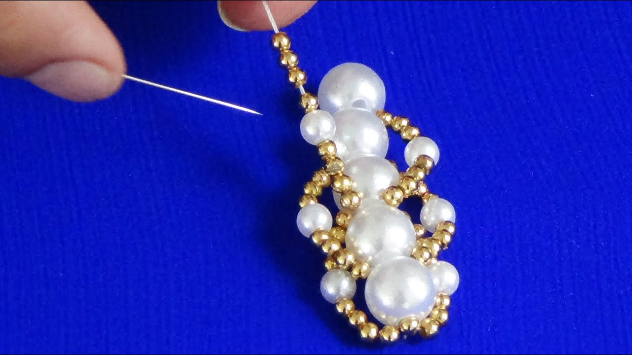 Hand Embroidery Pearls/Bead Embroidery YouTube