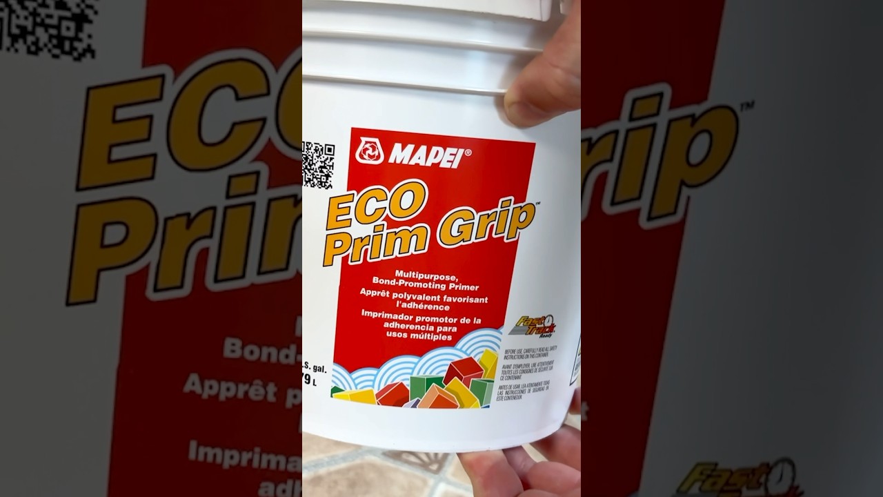 ECO Prim Grip Used To Prime Vinyl Tile Floor To Receive Mortar & Porcelain Tile 