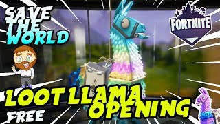 HUGE LOOT LLAMA OPENING! *MYTHIC SURVIVOR?!* Fortnite Save The World
