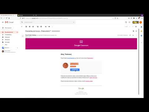 02 – Zápis do Google Classroom pomocí pozvánky e-mailem