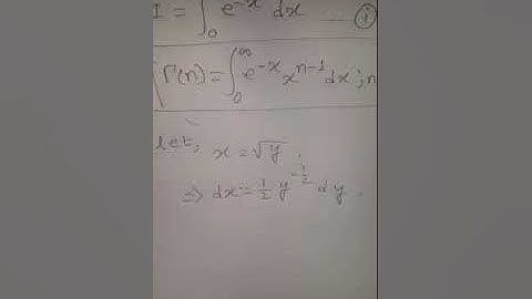 Integration of e^-x2 from 0 to infinity in gamma function