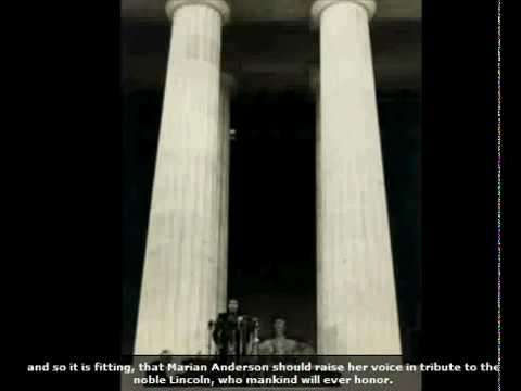 Marian Anderson 1939 Lincoln Memorial Speech and Song.MP4