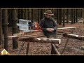 Building Saw Horses & Milling Trees  for Floor Boards