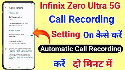 Infinix Zero Ultra Call Recording Setting On Kaise Kare ।।How To Auto Call Recording Setting Infinix