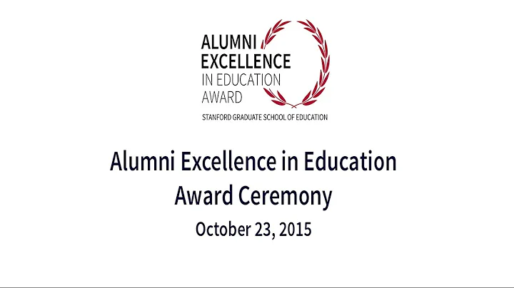 2015 Alumni Excellence in Education Award Ceremony