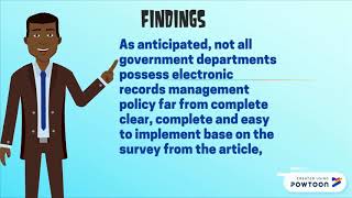 IMR  652 Article Presentation (Mohammad Ismail and Nicholson Watt)