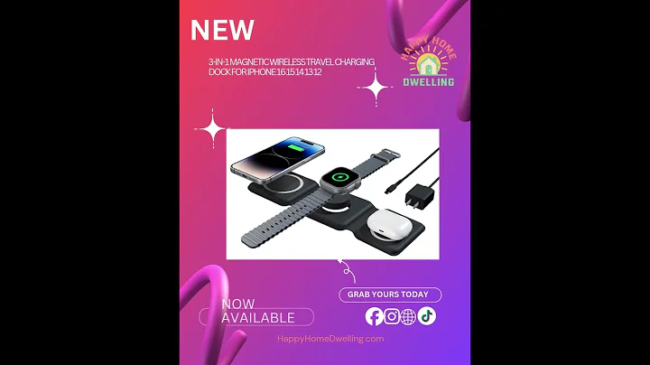 3 in 1 Magnetic Wireless Travel Charging Dock iPhone 16 15 14 13 12 #home#loveyourspace#homeworkout