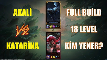 Akali vs Katarina Full Build 18 Level 1v1