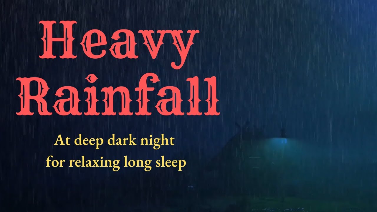 3 Hours of heavy rain sound on the dark black Night! - YouTube