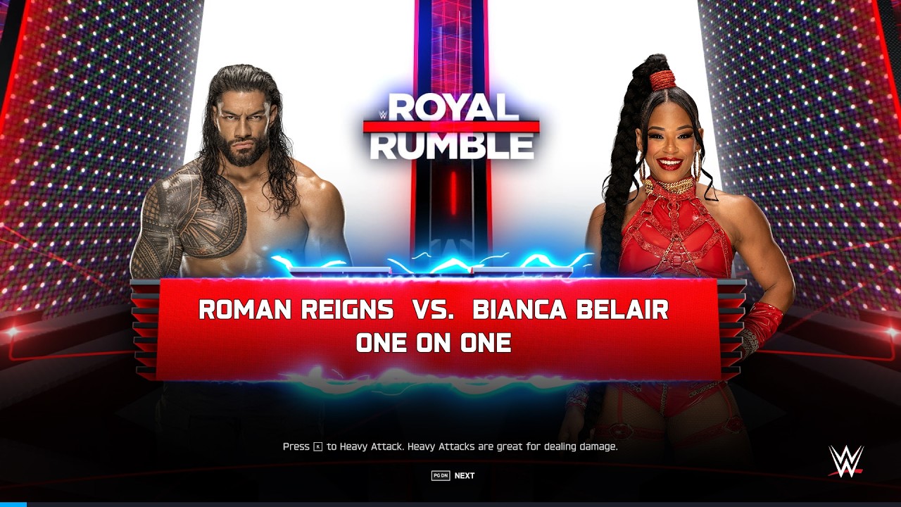 Roman Reigns vs Bianca Belair – Royal Rumble (Feb 26, 2026) 😤 #romanreigns #biancabelair