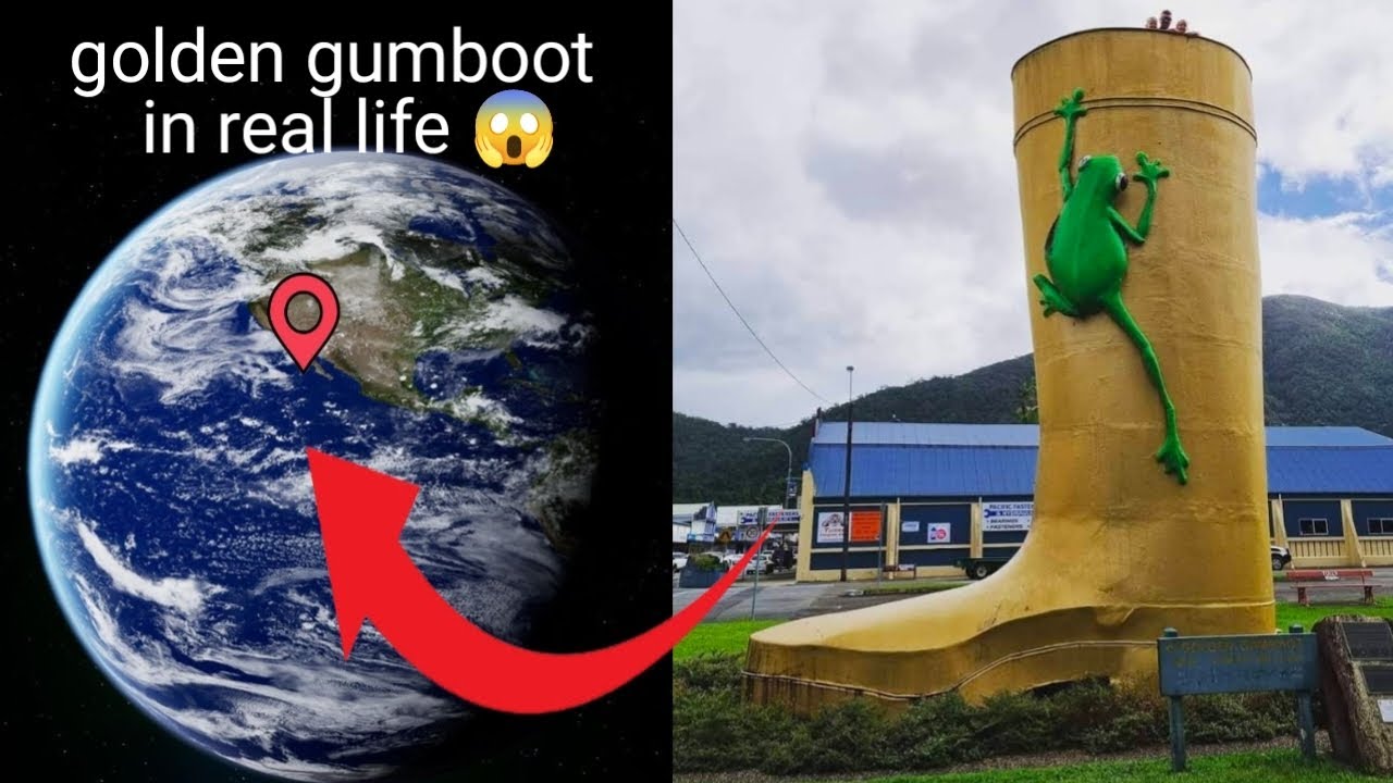 I found giant golden gumboot in real Google atha journey Of Map
