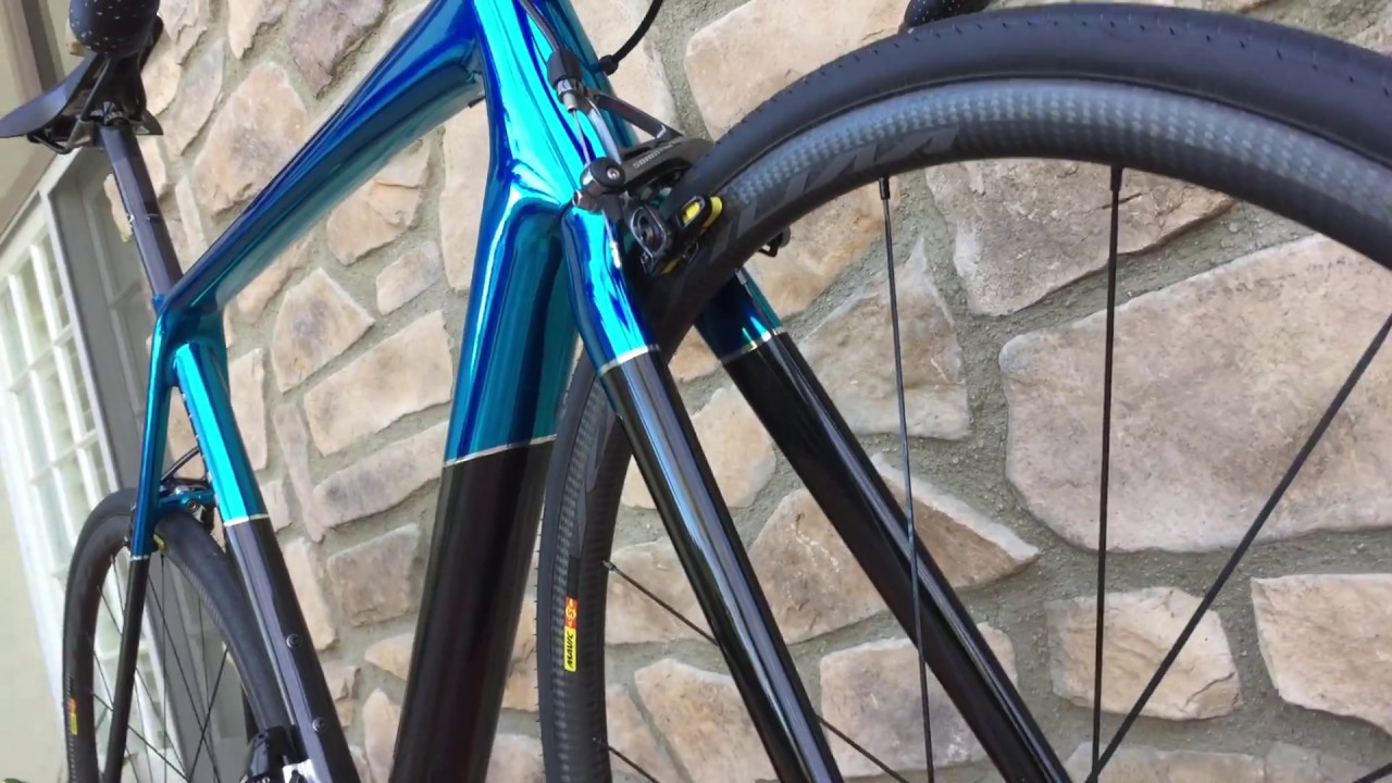 Allied Cycle Works Alfa model in blue fly by.