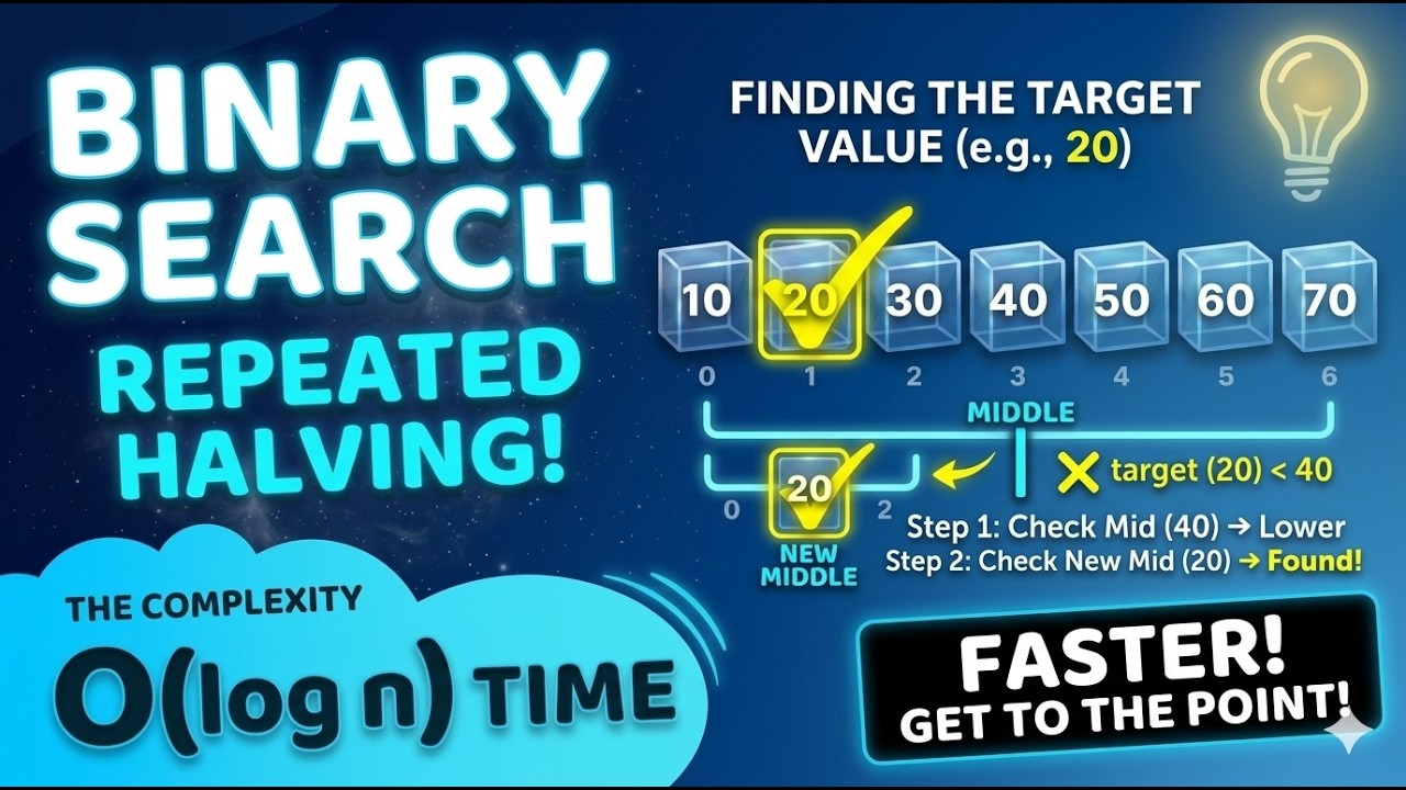 Binary Search Algorithm — Full Concept + Example + Code - YouTube