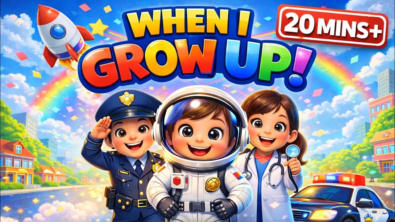 When I Grow Up! 👩‍🚀 12 Jobs Songs for Kids | Doctor, Police, Firefighter & More (20 MINS+)