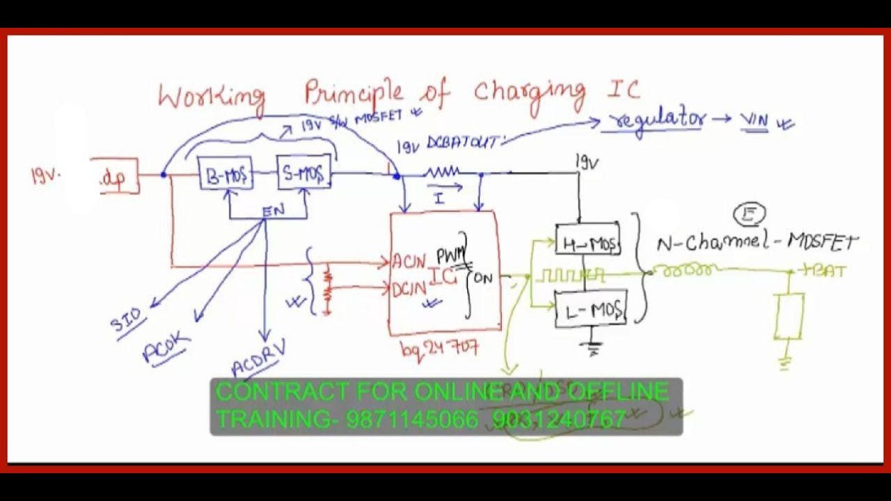 How laptop motherboard Charging IC works    Laptop repair course Video   online   offline Training